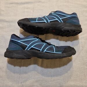 Salomon Kid's Black and Teal Trail Running Shoes